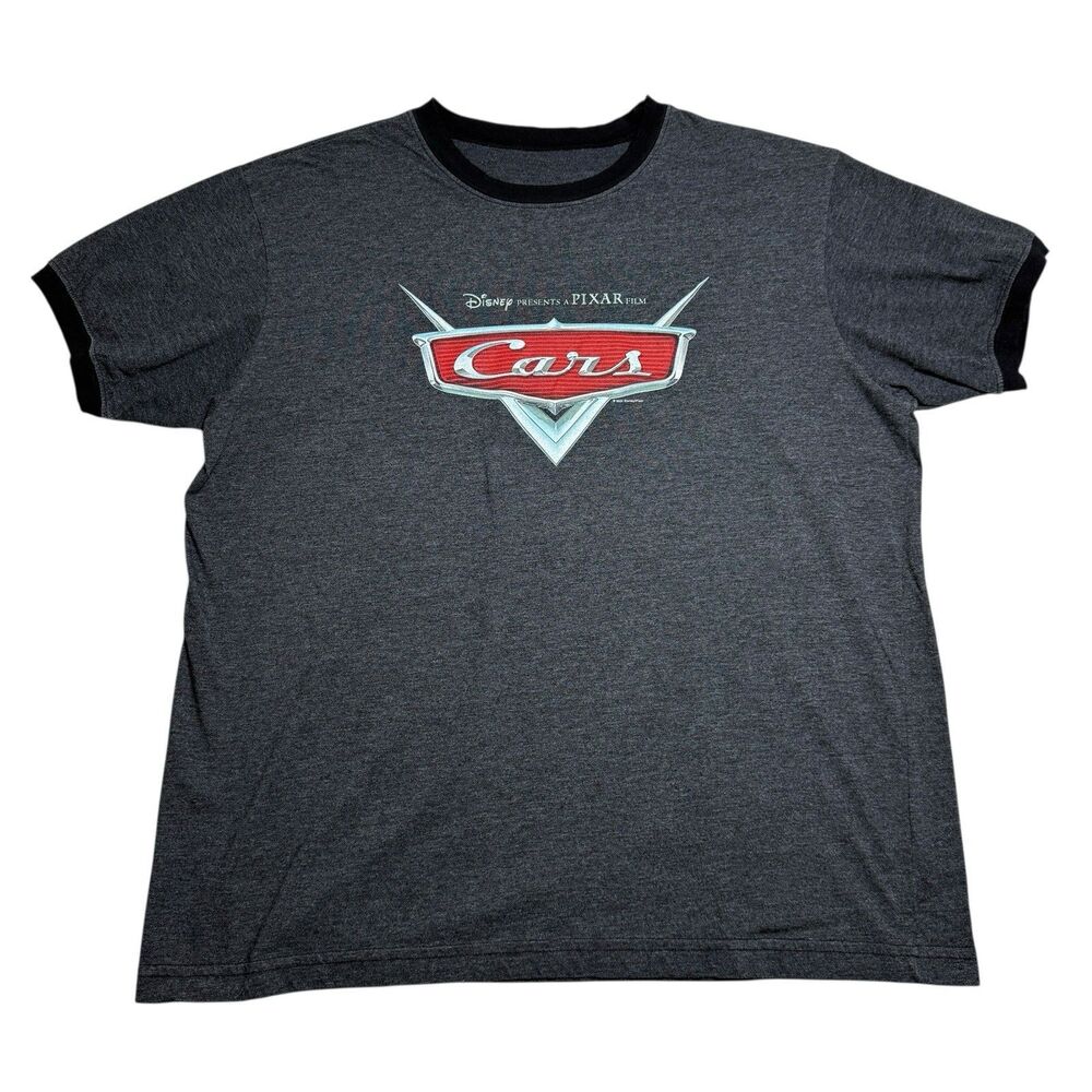 Vintage Disney Cars Movie T-shirt Womens Size XL Gray 2005 Pixar